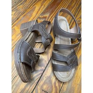 Patrizia‎ By Spring Step Brown Leather Sandals Size 7